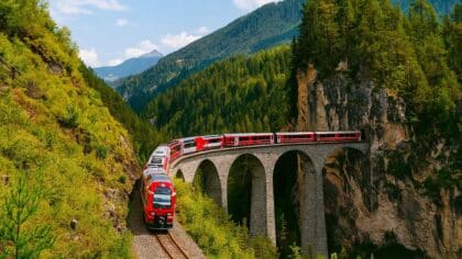 scenic train journeys in Switzerland