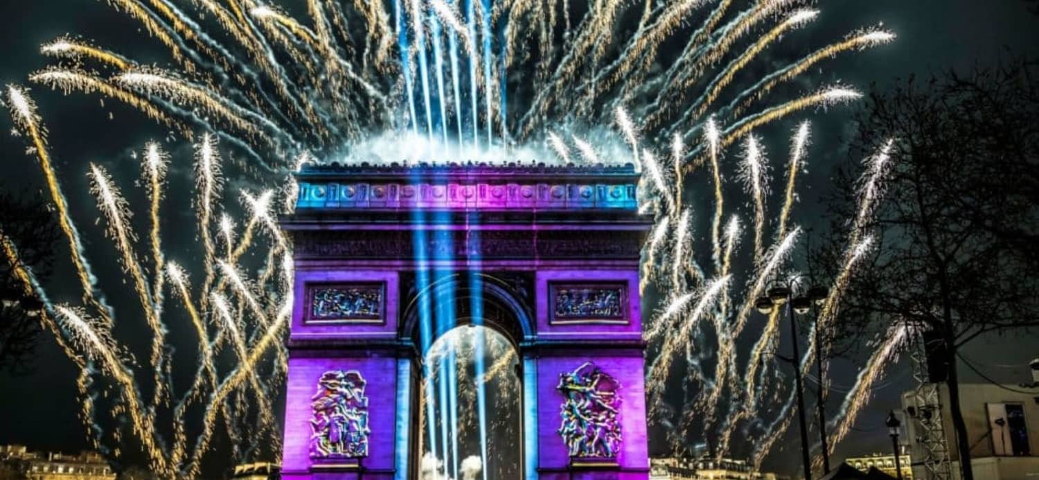 Feu d'artifice, chanson française Les célébrations du Nouvel An