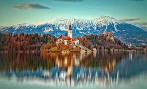 Le lac de Bled en Slovénie