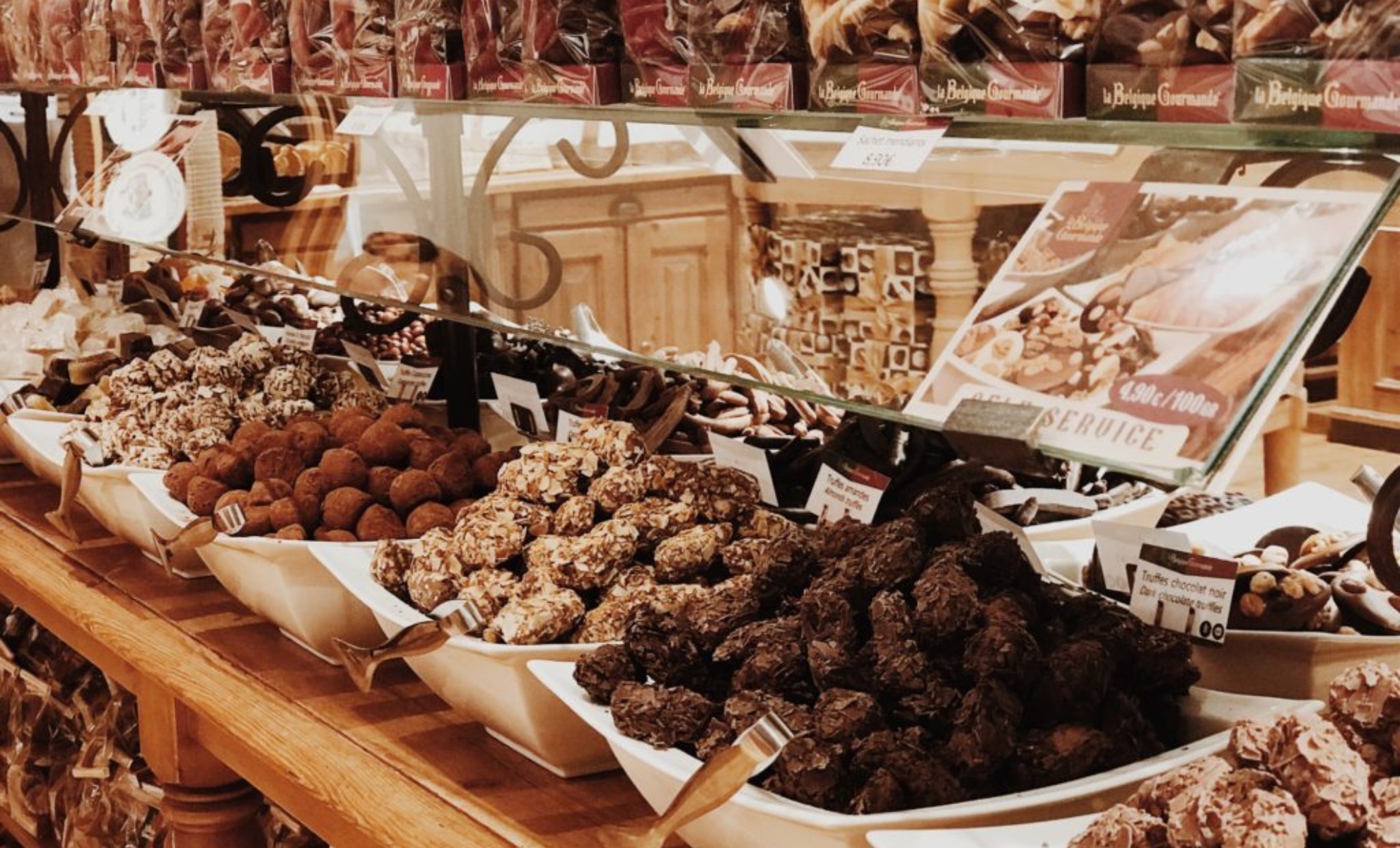 Les chocolats de la Belgique Gourmande, magasin de chocolat en Belgique