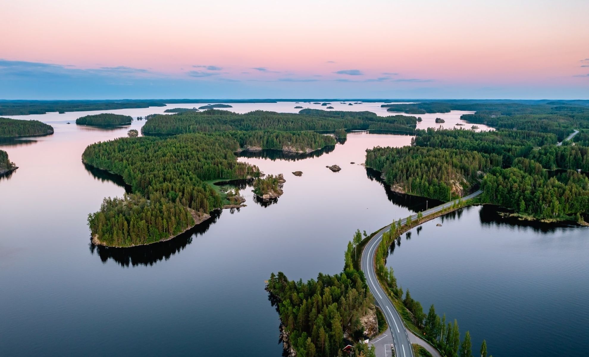 La région des grands lacs en Finlande