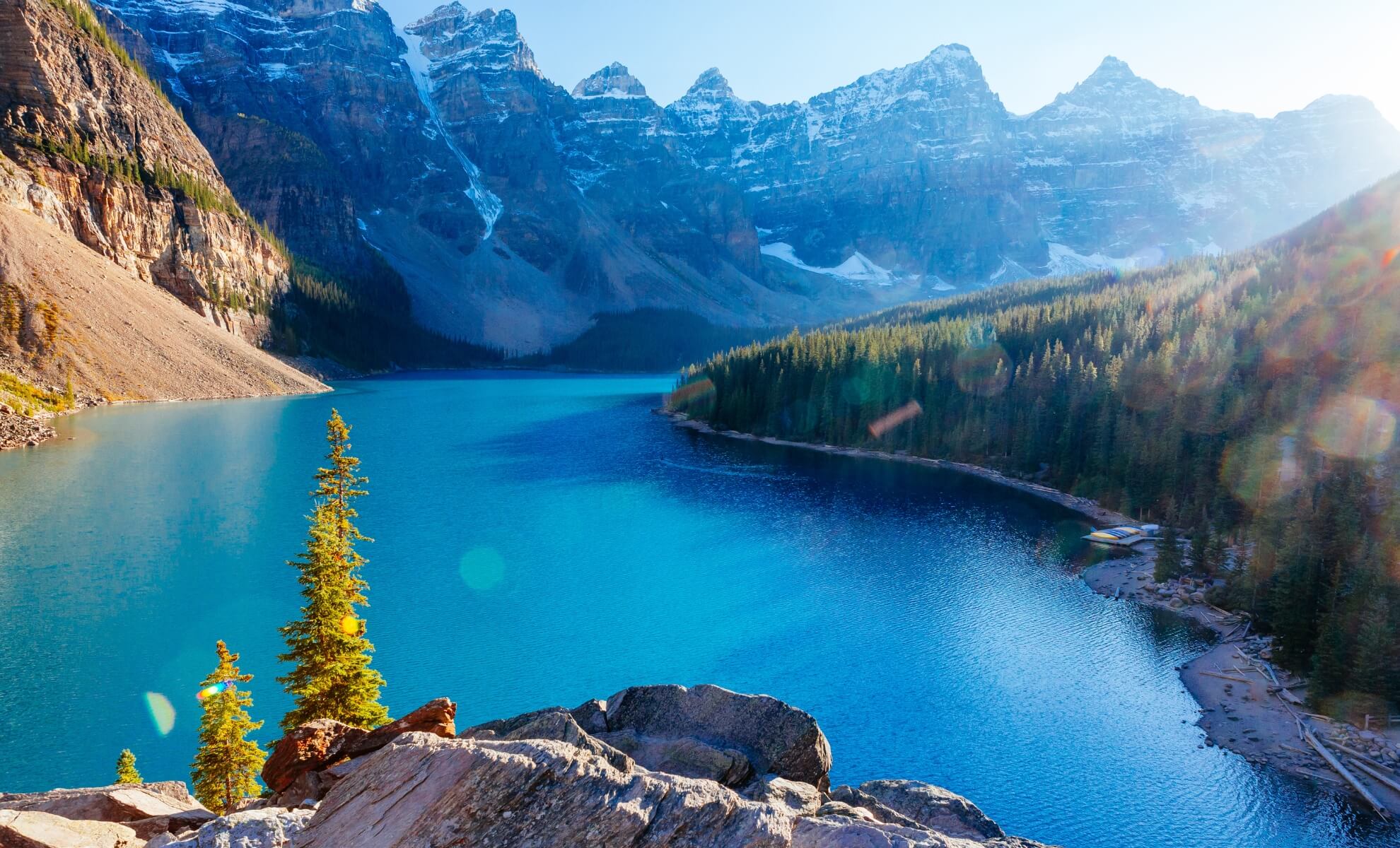 Le lac Moraine au Canada