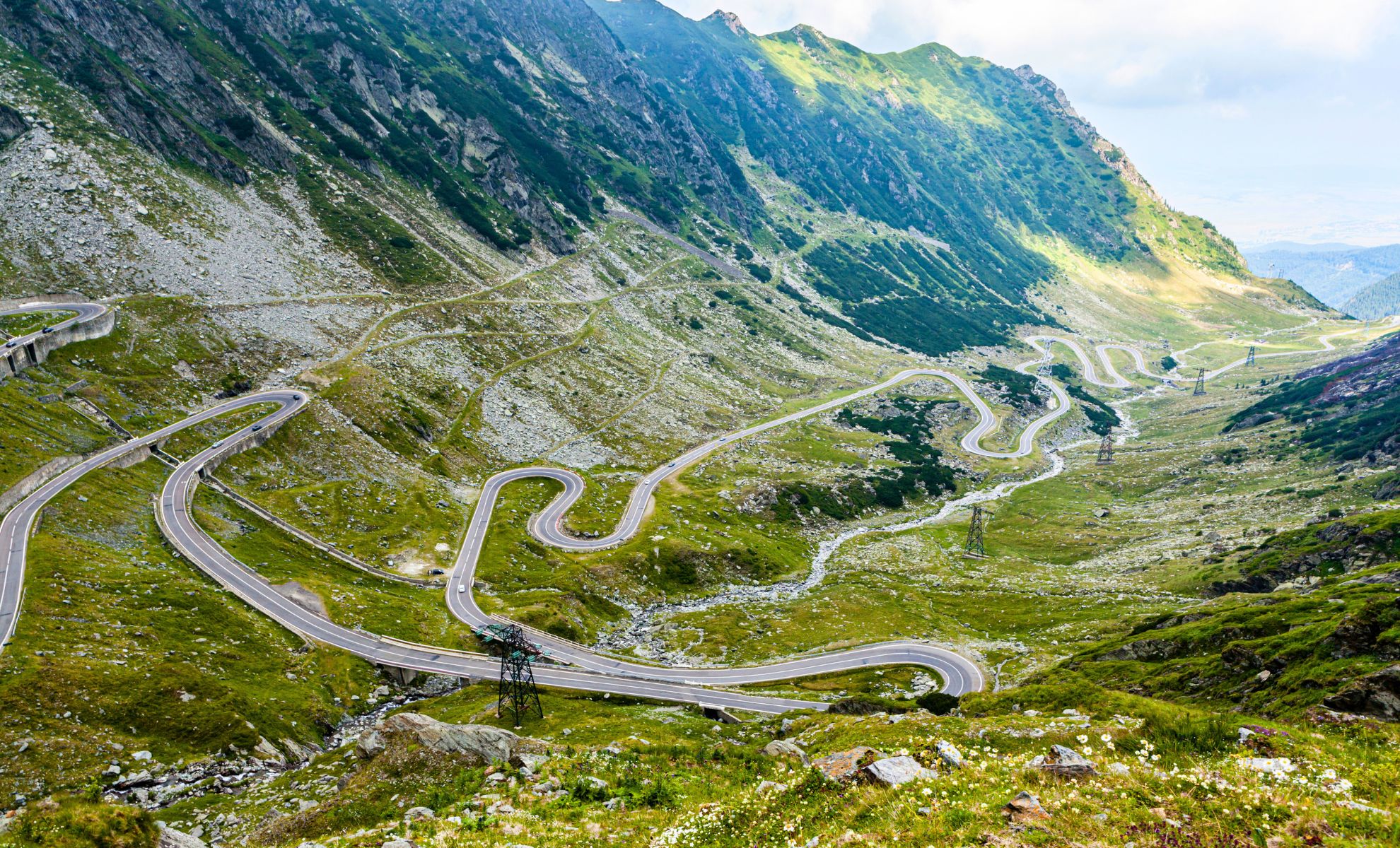 Vue sur la route de a Transfăgărășan, Roumanie