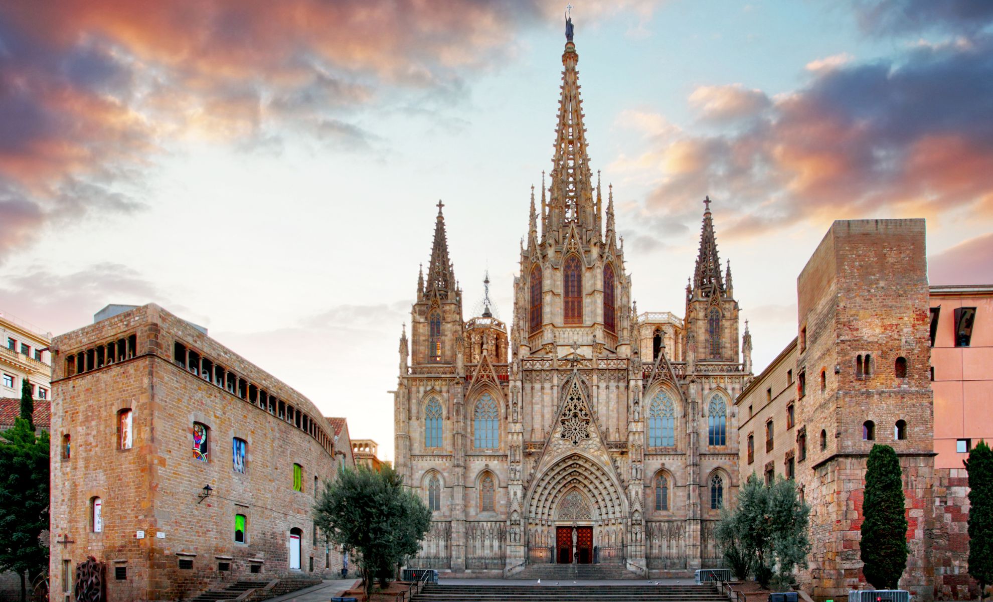 La cathédrale du vieux Barcelone, Espagne