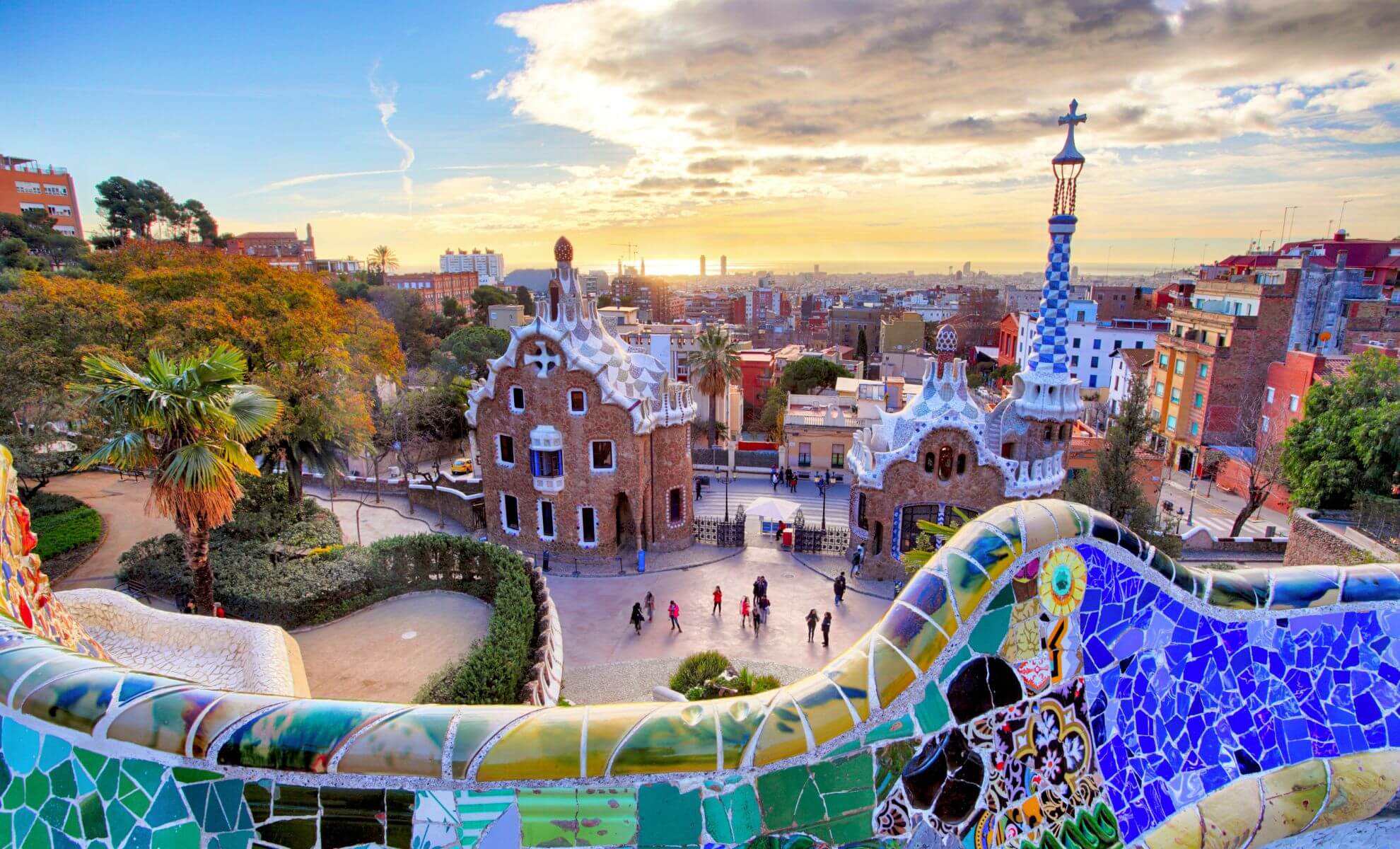 Le Parc Güell, Barcelone , Espagne