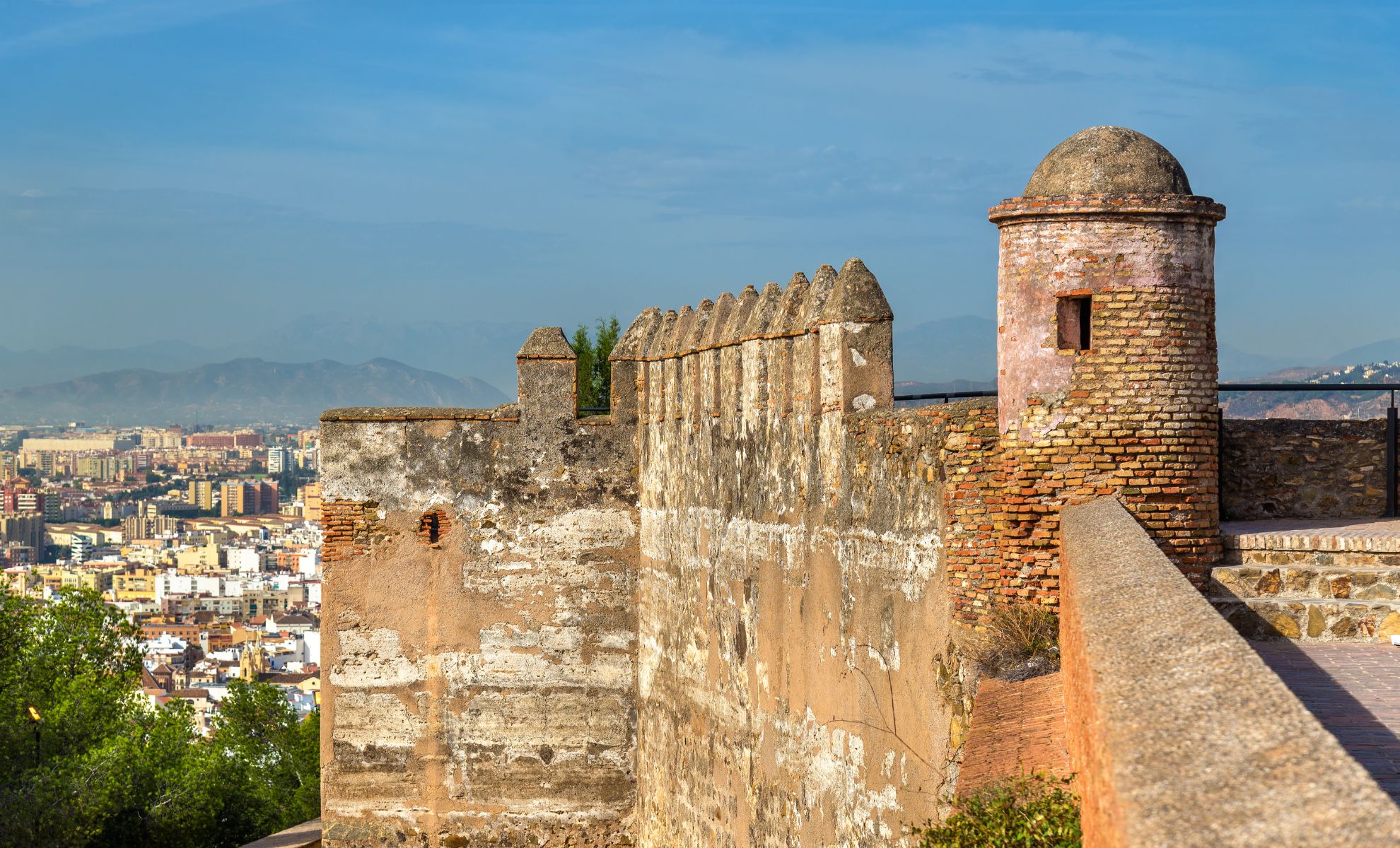 Le château de Gibralfaro, Malaga, Espagne