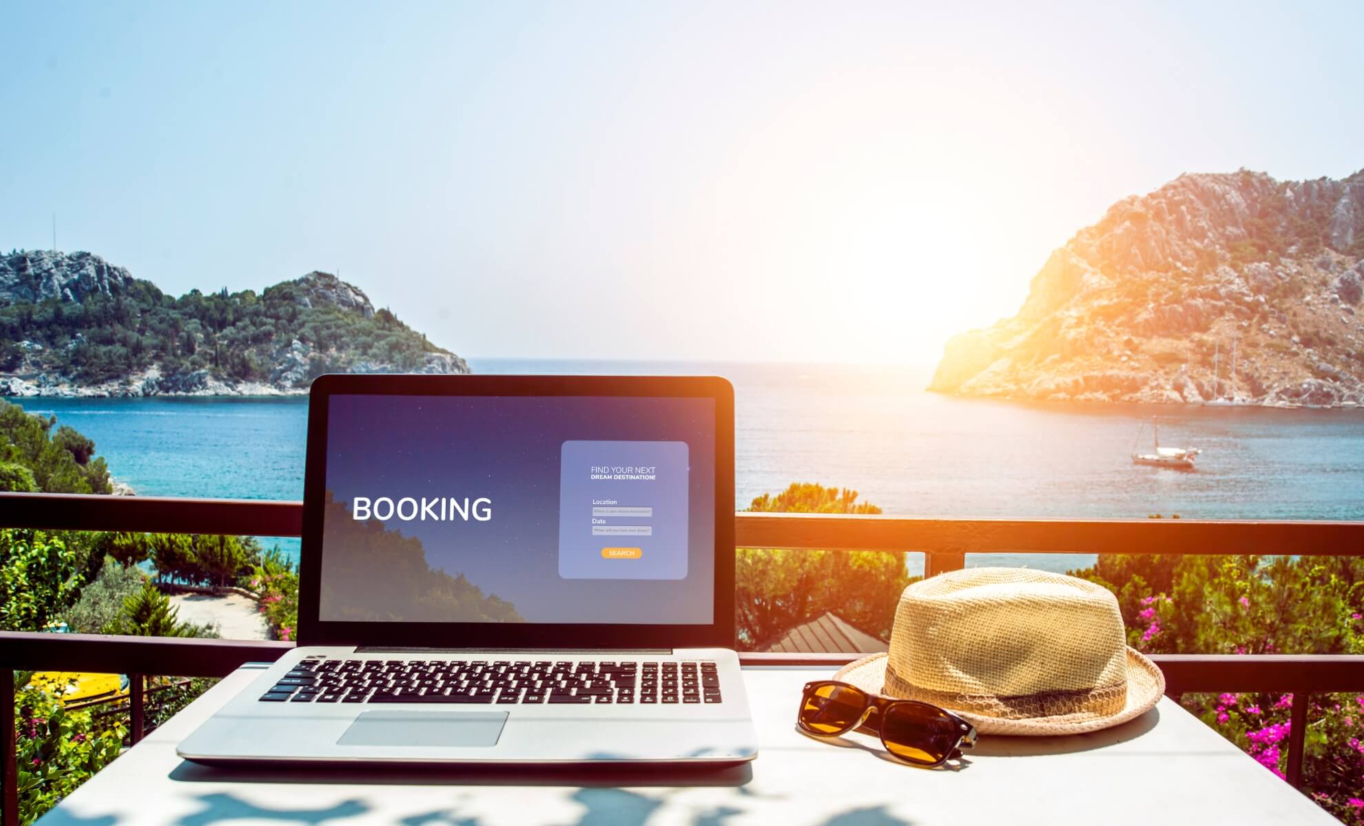 PC avec le site Booking