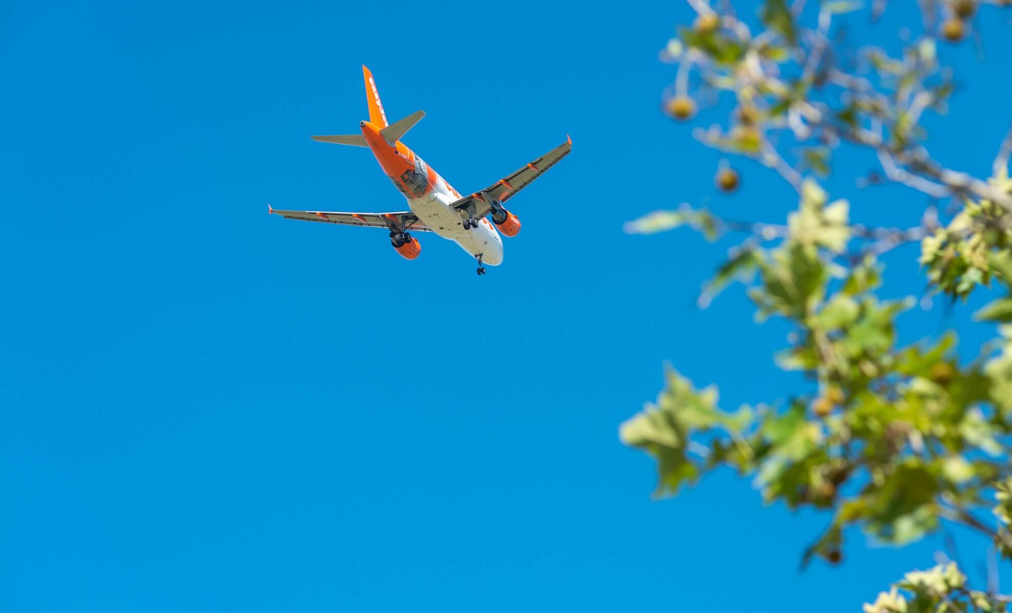 Avion EasyJet dans les airs