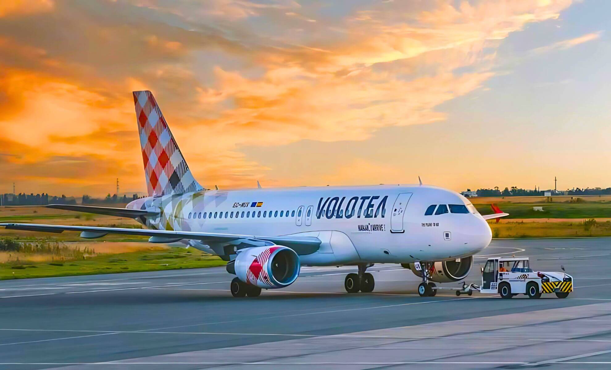 Avion de Volotea sur le tarmac