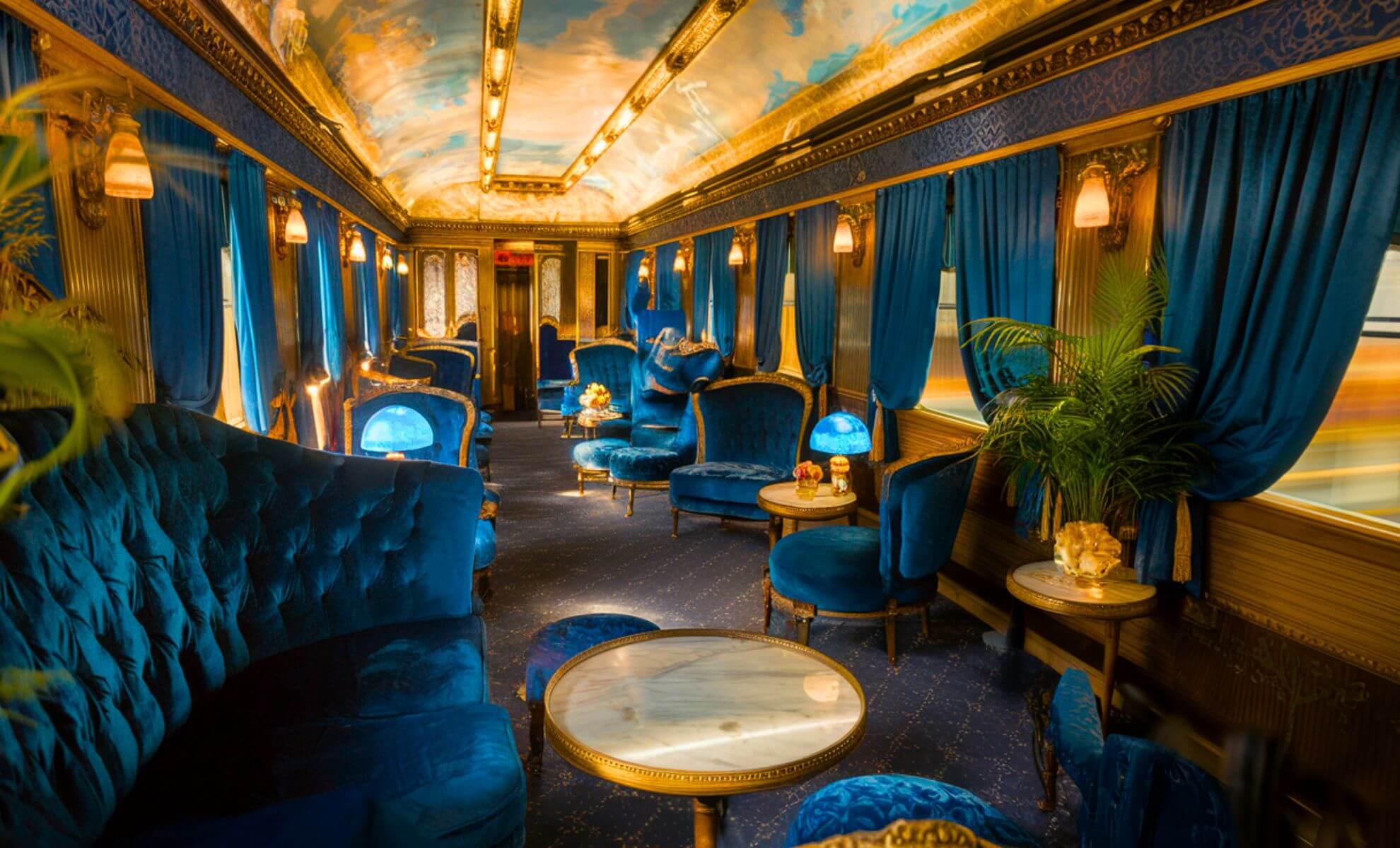 Le bar du train luxueux Le Grand Tour