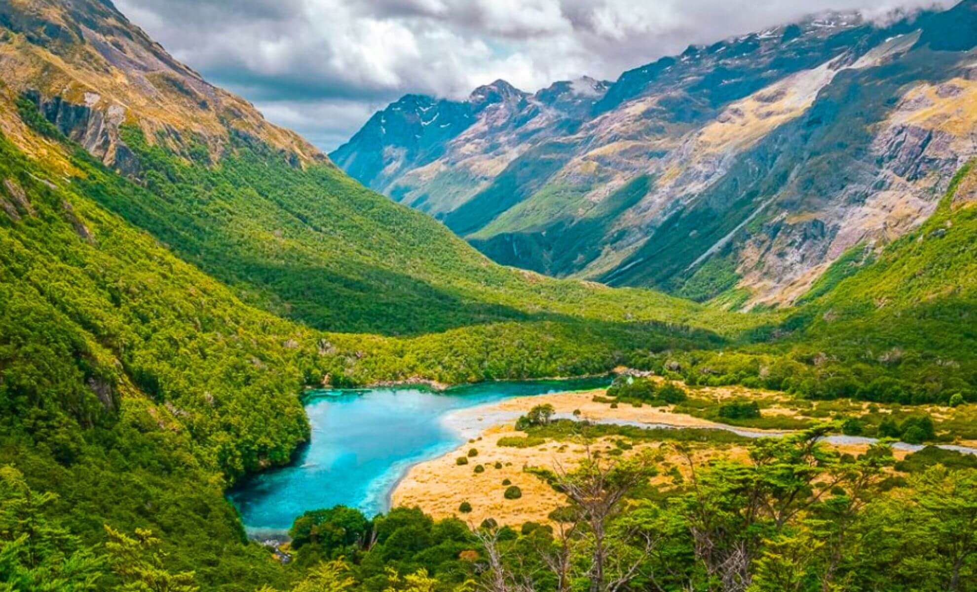 Le lac Blue Lake en Nouvelle Zélande