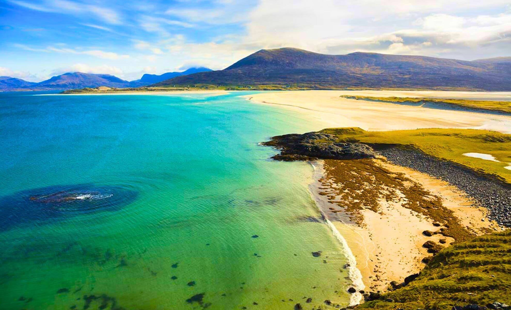 Plage de Luskentyre en Écosse