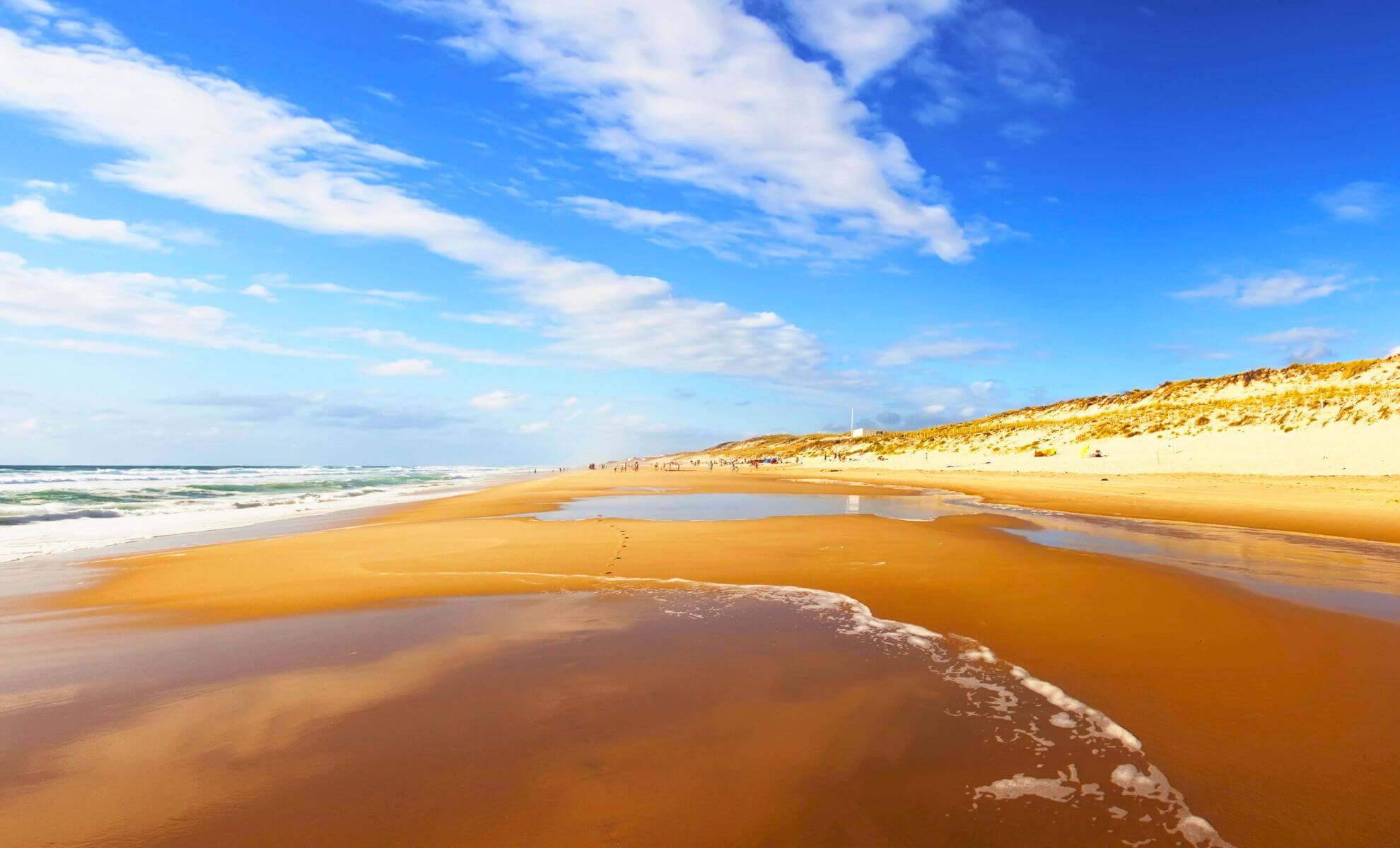 La plage Sud Lacanau en Gironde