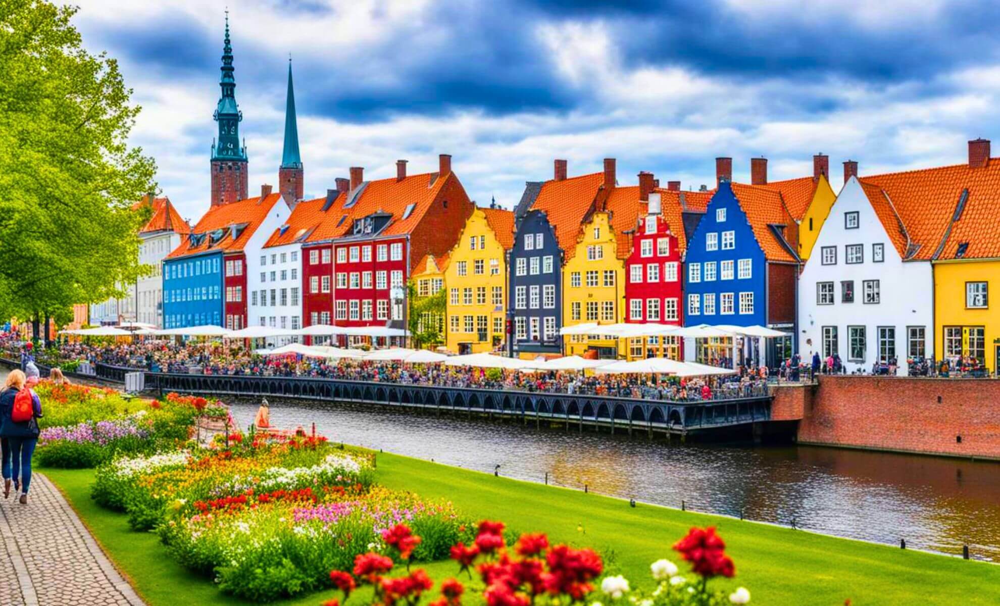 La ville d'Odense au Danemark