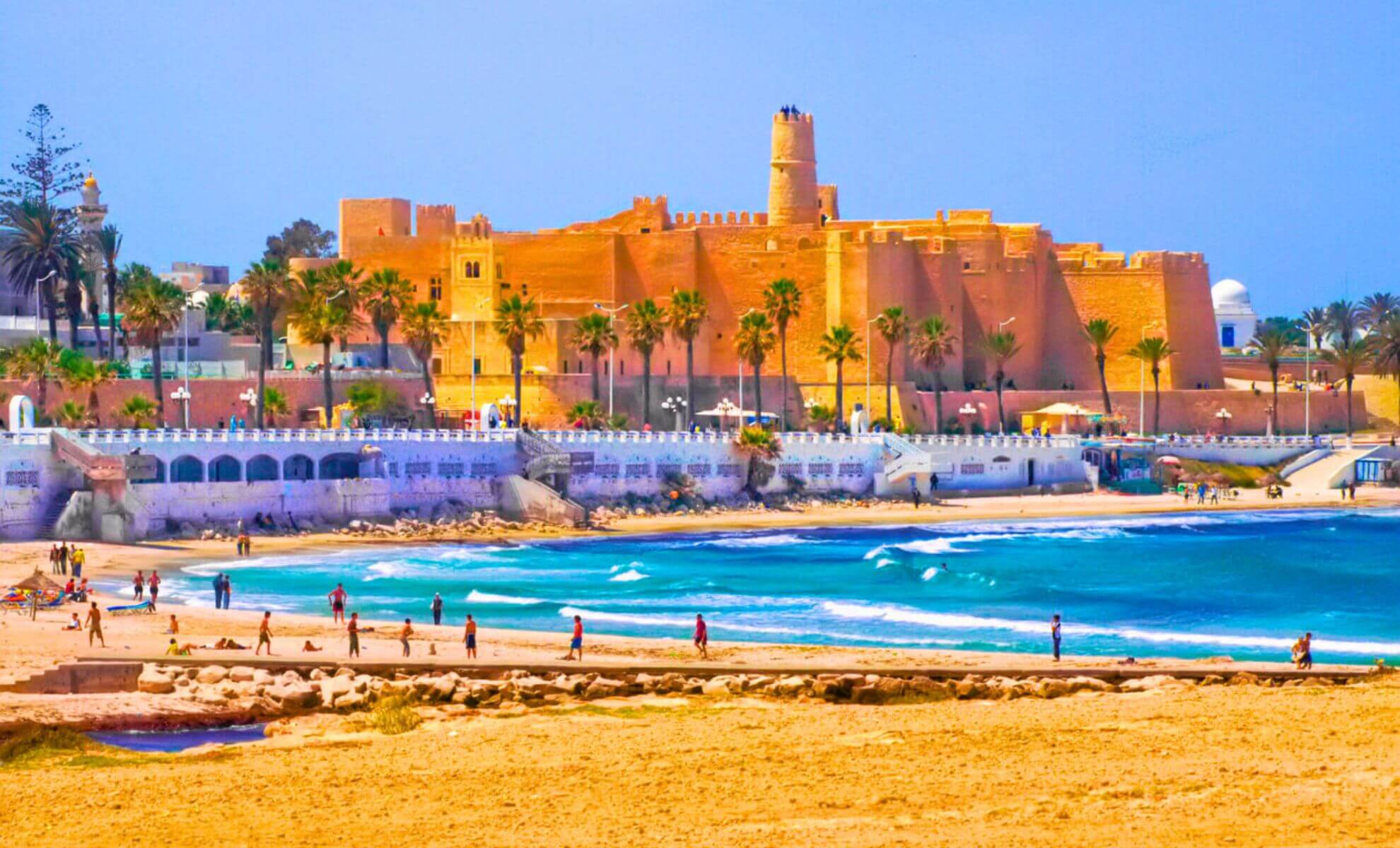 Plage à Hammamet, Tunisie