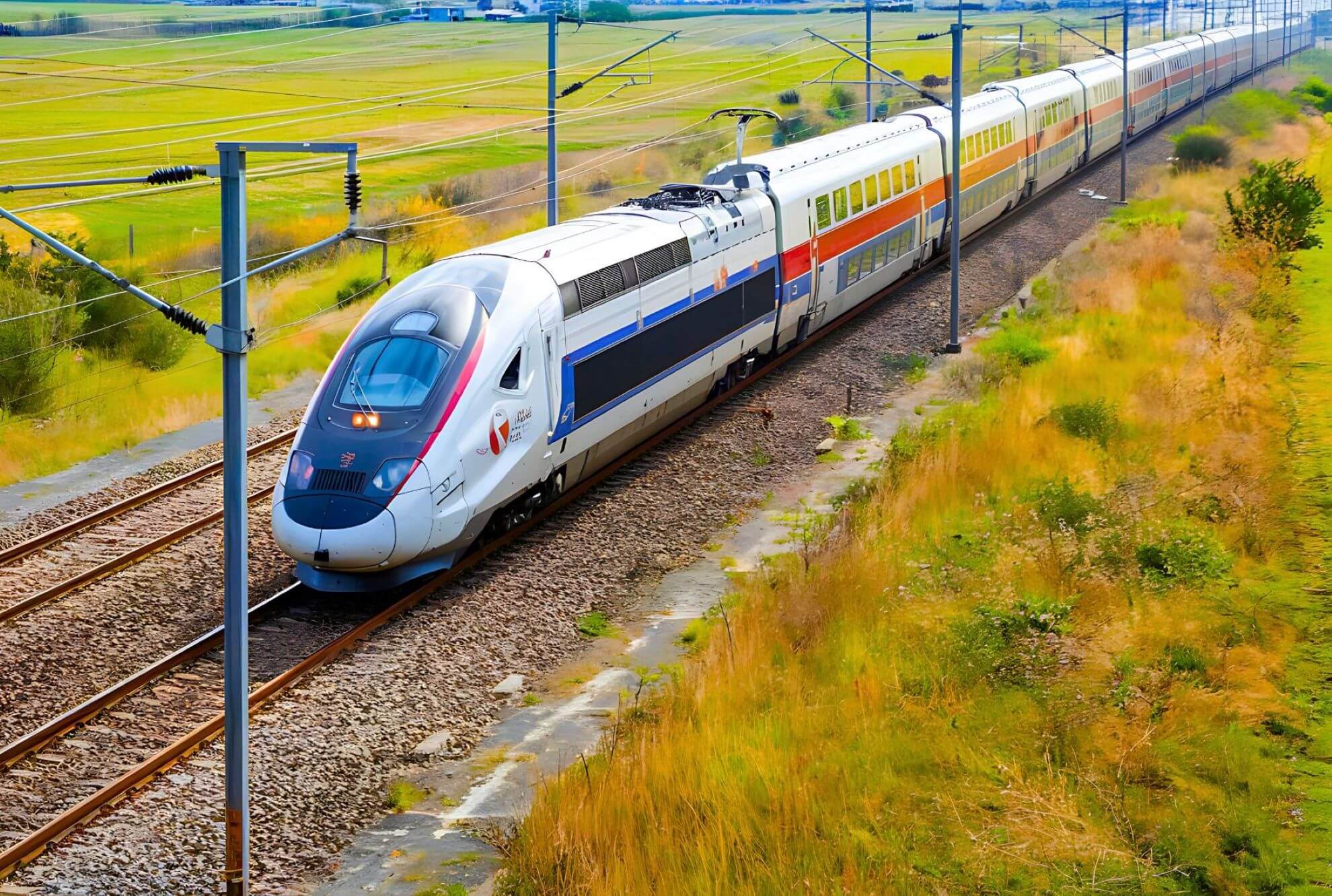 train de la SNCF sur les rails